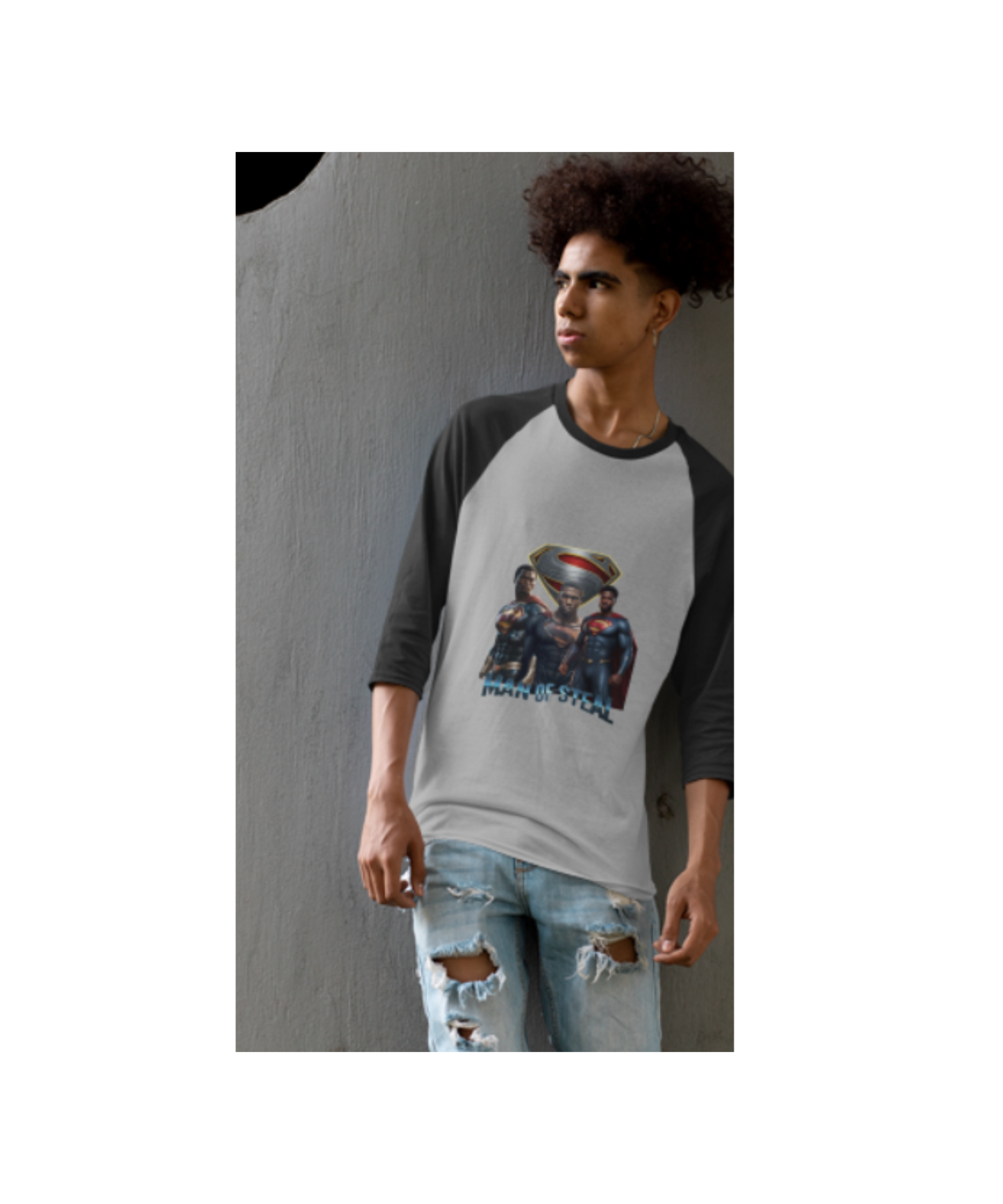Man of Steal Raglan T-Shirt (UNISEX)